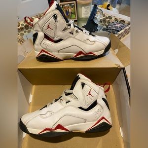Jordan True Flight White Varsity Red and Black